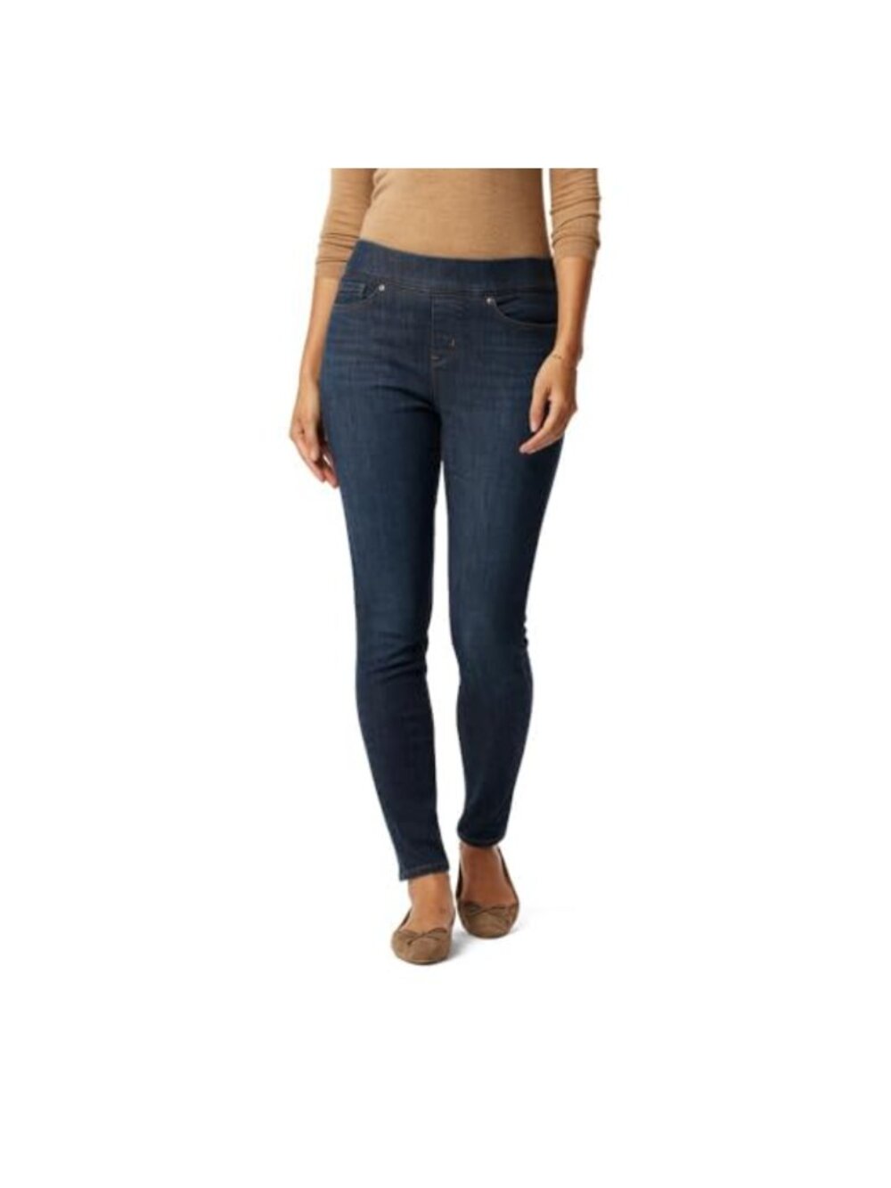 Totally Shaping Pull-on Skinny Jeans Mid-Rise Stretch Denim Plus Size